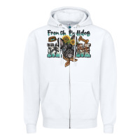White french bulldog mom Zipper Hoodie - BarkalooDesign