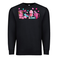 Black lash hustler with eyelashes coffee cups Premium Sweatshirt - NancyCooperArtShop