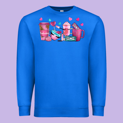 Lash Hustler With Eyelashes Coffee Cups Premium Sweatshirt Designed By Nancycooperartshop