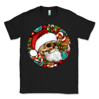 Black Christmas hippie skeleton santa ornament Classic Tee - Artiststas