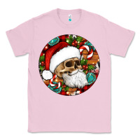 Bubblegum Pink Christmas hippie skeleton santa ornament Classic Tee - Artiststas