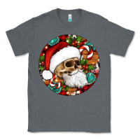 Charcoal Heather Christmas hippie skeleton santa ornament Classic Tee - Artiststas