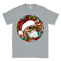 Heather Grey Christmas hippie skeleton santa ornament Classic Tee - Artiststas