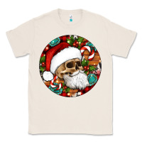 Natural Christmas hippie skeleton santa ornament Classic Tee - Artiststas