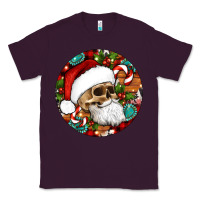 Plum Christmas hippie skeleton santa ornament Classic Tee - Artiststas