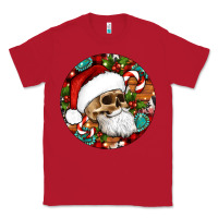 Red Christmas hippie skeleton santa ornament Classic Tee - Artiststas