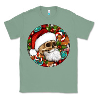 Sage Christmas hippie skeleton santa ornament Classic Tee - Artiststas