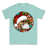 Seafoam Christmas hippie skeleton santa ornament Classic Tee - Artiststas