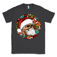 Christmas Hippie Skeleton Santa Ornament Classic Tee | Teevron