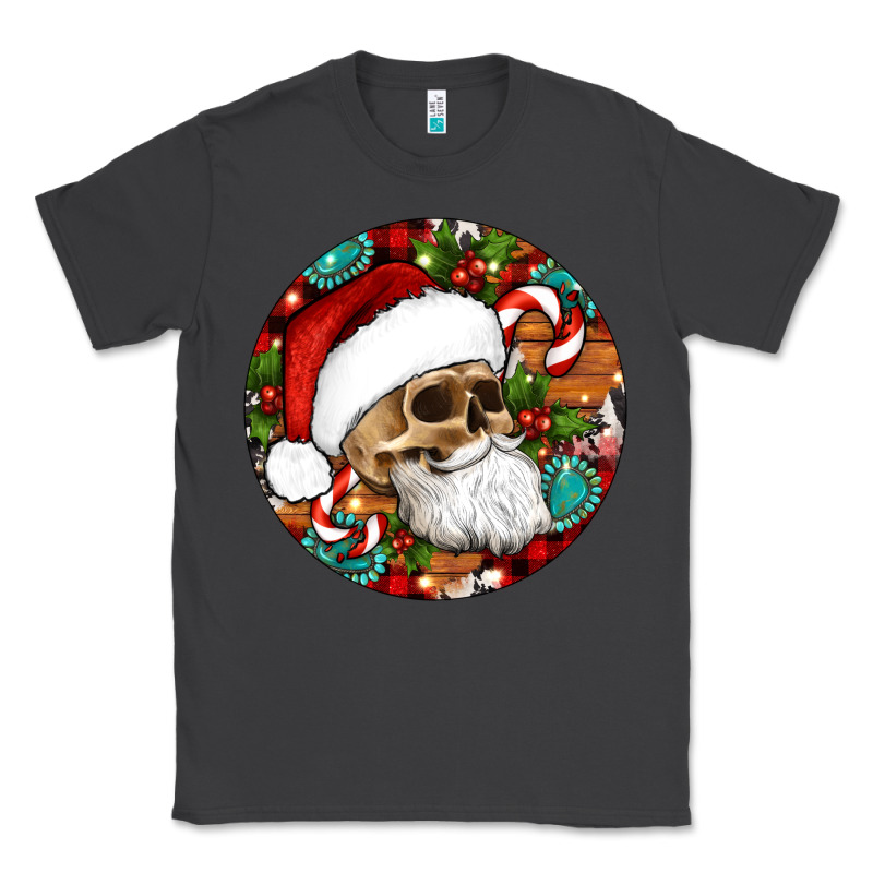 Christmas Hippie Skeleton Santa Ornament Classic Tee by Artiststas | Teevron