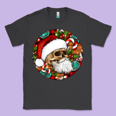 Christmas Hippie Skeleton Santa Ornament Classic Tee Designed By Artiststas