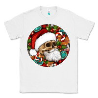 White Christmas hippie skeleton santa ornament Classic Tee - Artiststas