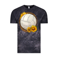 Cloud Black western volleyball with sunflower Vintage Tee - HRA Design Shop