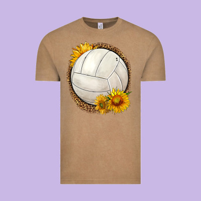 Western Volleyball With Sunflower Vintage Tee Designed By Hra Design Shop