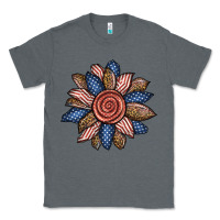Charcoal Heather american sunflower Classic Tee - BundleAndBundleShop
