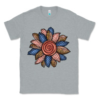 Heather Grey american sunflower Classic Tee - BundleAndBundleShop