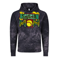 Cloud Black softball mom with leopard Vintage Hoodie - Zillion Design Studio