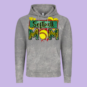 Softball Mom With Leopard Vintage Hoodie Designed By Zillion Design Studio