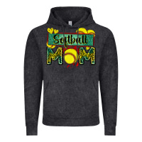Vintage Black softball mom with leopard Vintage Hoodie - Zillion Design Studio