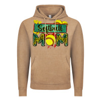 Vintage Coffee softball mom with leopard Vintage Hoodie - Zillion Design Studio