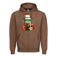 Chestnut Christmas vacation trapper hat coffee cup Zipper Hoodie - Jasminsmagicworld