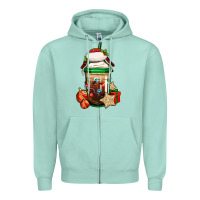 Seafoam Christmas vacation trapper hat coffee cup Zipper Hoodie - Jasminsmagicworld