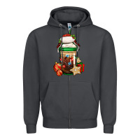 Smoke Christmas vacation trapper hat coffee cup Zipper Hoodie - Jasminsmagicworld