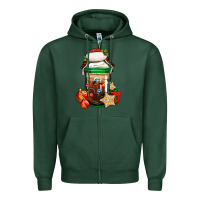 Sports Green Christmas vacation trapper hat coffee cup Zipper Hoodie - Jasminsmagicworld
