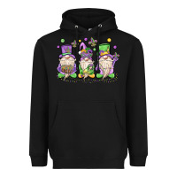 Black mardi gras gnomes Heavyweight Hoodie - MaliasSmallBusiness