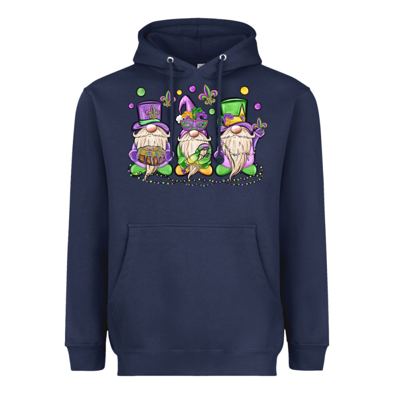 Mardi Gras Gnomes Heavyweight Hoodie by MaliasSmallBusiness | Teevron
