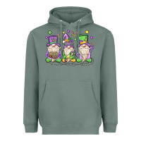 Sage mardi gras gnomes Heavyweight Hoodie - MaliasSmallBusiness