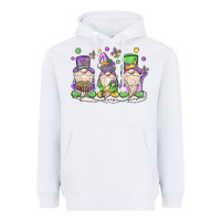 White mardi gras gnomes Heavyweight Hoodie - MaliasSmallBusiness