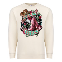 Sandshell lets go girls cowboy boots cowgirl Premium Sweatshirt - NancyCooperArtShop