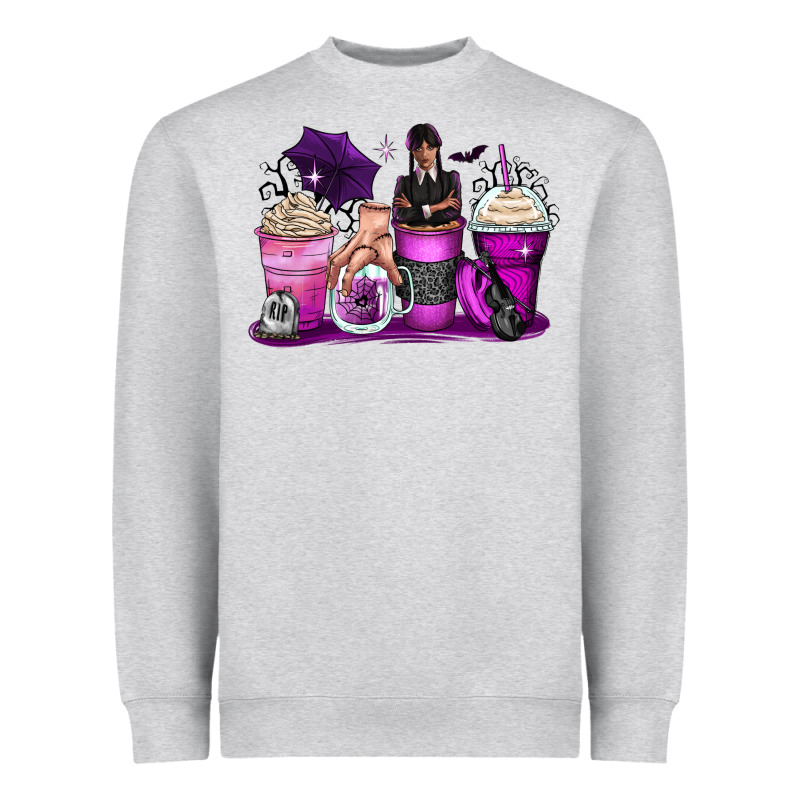 Wednesday Coffee Cups Heavyweight Sweatshirt by Zillion Design Studio | Teevron