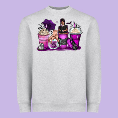 Wednesday Coffee Cups Heavyweight Sweatshirt Designed By Zillion Design Studio