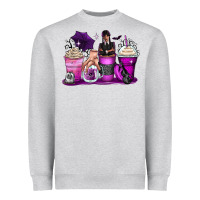 Heather Grey wednesday coffee cups Heavyweight Sweatshirt - Zillion Design Studio