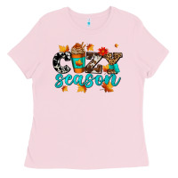 Bubblegum Pink cozy season with coffee cup Ladies Tee - AdoDesignShop