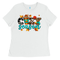 White cozy season with coffee cup Ladies Tee - AdoDesignShop