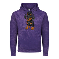 Cloud Purple dachshund puppy Vintage Hoodie - RanaPortraitStore