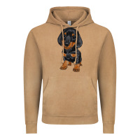 Vintage Camel dachshund puppy Vintage Hoodie - RanaPortraitStore