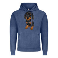 Vintage Denim dachshund puppy Vintage Hoodie - RanaPortraitStore