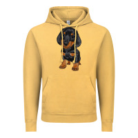 Vintage Mustard dachshund puppy Vintage Hoodie - RanaPortraitStore