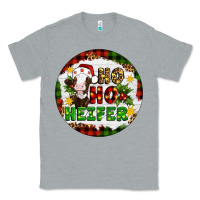 Heather Grey Christmas ho ho heifer Classic Tee - Artiststas