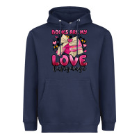 Navy books are my love language Heavyweight Hoodie - MaliasSmallBusiness