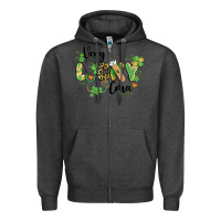 Charcoal Heather st. patricks day very lucky cma Zipper Hoodie - BarkalooDesign
