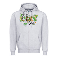 Heather Grey st. patricks day very lucky cma Zipper Hoodie - BarkalooDesign