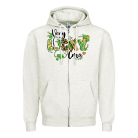 Oatmeal Heather st. patricks day very lucky cma Zipper Hoodie - BarkalooDesign