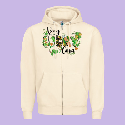 St. Patricks Day Very Lucky Cma Zipper Hoodie Designed By Barkaloodesign