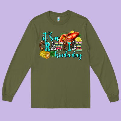 Its A Crawfish Kinda Day Long Sleeve Tee Designed By Adodesignshop