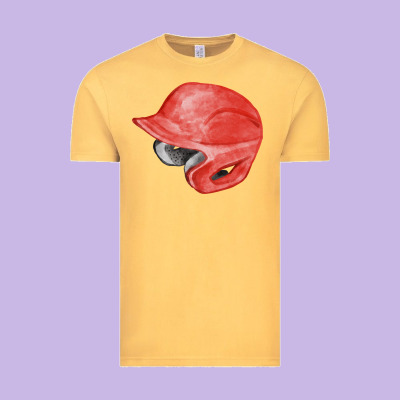 Red Baseball Helmet Fa Element Vintage Tee Designed By Fadigitalartstudio